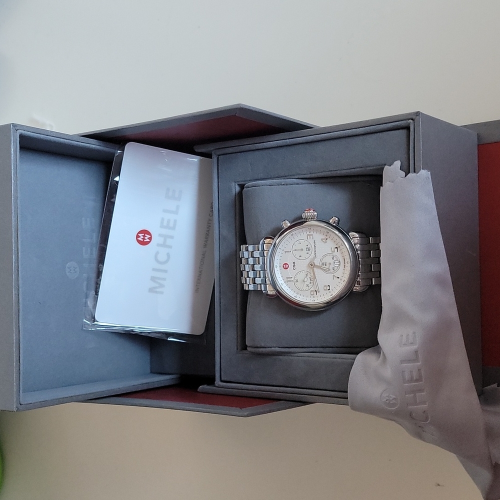 Michele Stainless Steel CSX 36mm watch